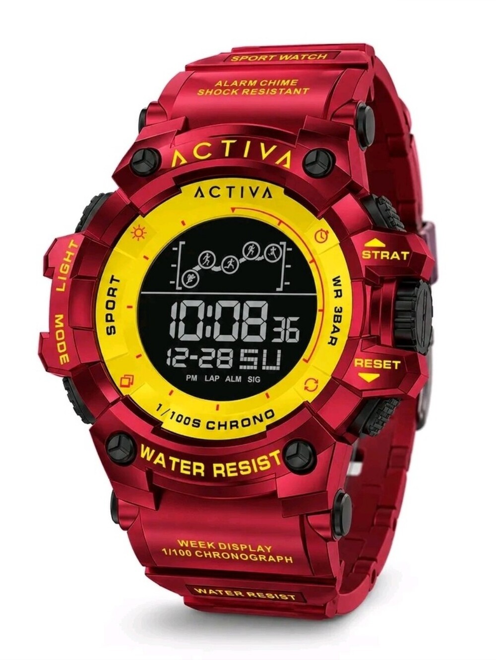 Activa ⌚️ Summit X Invicta Unisex Digital Watch - 50mm. Red ACW8082-015 Ironman